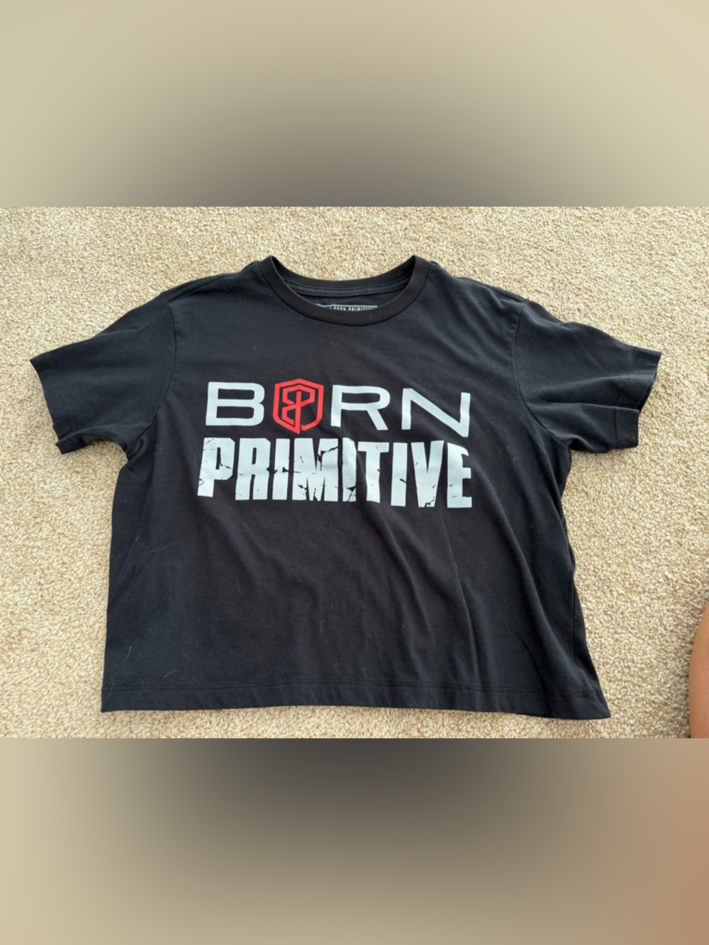Born Primitive Black Tee with White and Red Logo